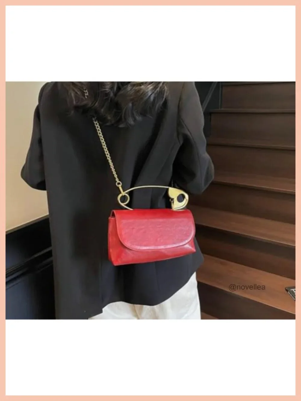 Faux Leather Hobo Shoulder Bag with Chain Strap